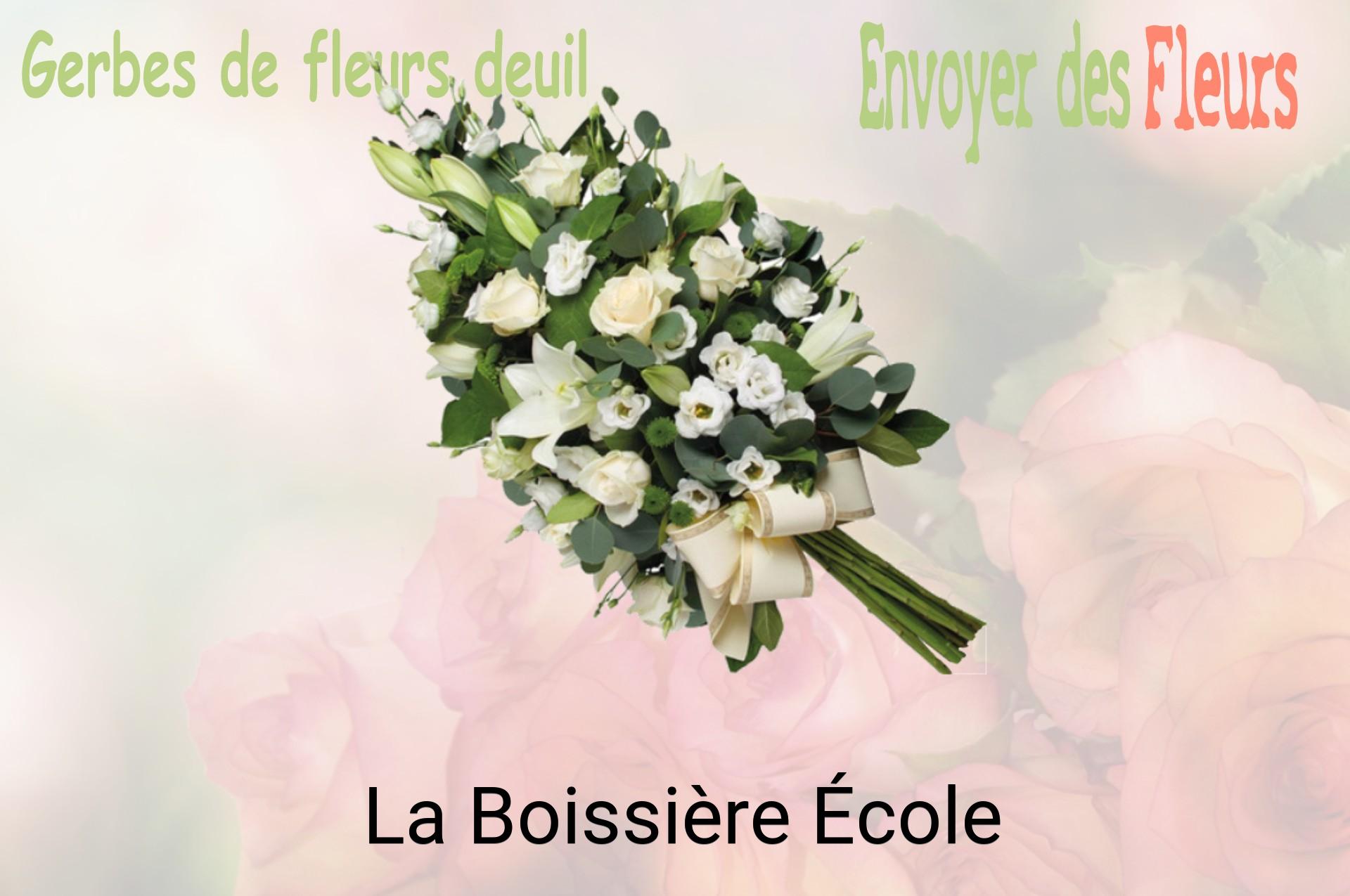 Gerbe de fleurs de deuil livrée à La Boissière-École